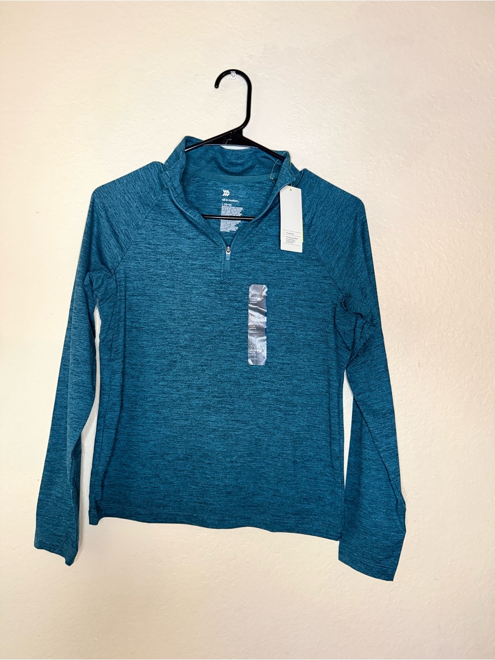 Girl’s Half-Zip Performance Top - Teal